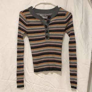 American eagle ribbed button up top